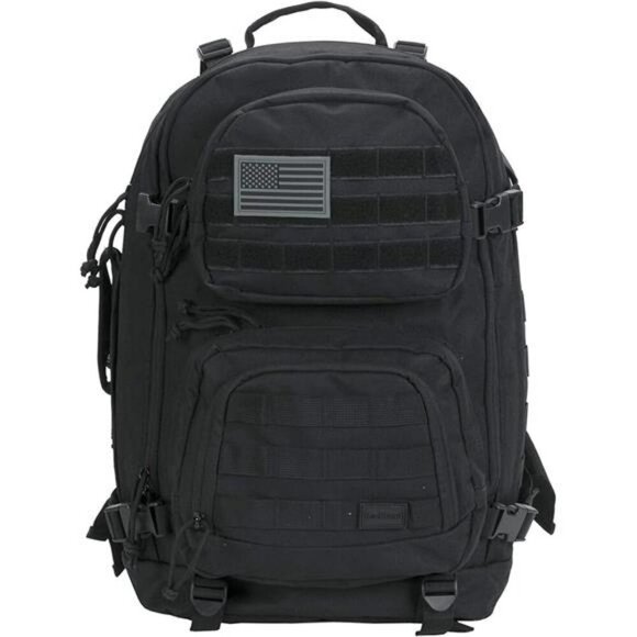 Tactical Laptop Backpack Large Black USB Port Anti Theft Travel Bag 17 Inch - Picture 7 of 7